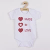 Bodis su spaudiniu New Baby MADE IN LOVE, dydis 86 (12-18 mėn.)