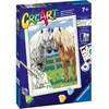 CreArt paveikslas pagal skaičius Laimingi arkliai 23708