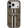 GUESS dėklas, skirtas IPHONE 17 Pro, suderinamas su MagSafe GUHMP17LP4RPSW (4G spausdintos juostelės), rudas