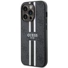 Guess telefono dėklas iPhone 14 Pro Max 6,7 GUHMP14XP4RPSK juodas hard telefono dėklas 4G Printed Stripes MagSafe