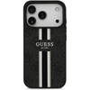 GUESS dėklas, skirtas IPHONE 17 Pro, suderinamas su MagSafe GUHMP17LP4RPSK (4G spausdintos juostelės), juodas