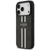 GUESS dėklas, skirtas IPHONE 17 Pro, suderinamas su MagSafe GUHMP17LP4RPSK (4G spausdintos juostelės), juodas