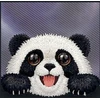 NIMMY dėklas BIG EYED LYING GIANT PANDA, suderinamas su MagSafe, skirta IPHONE 18 Pro/17 Pro, juodas