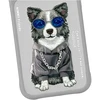 NIMMY dėklas GLASSES COOL DOG, skirtas IPHONE 18 Pro/17 Pro, pilkas