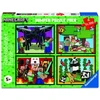 Dėlionė 4x100 Ravensburger Minecraft nuotykių
