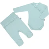 Dviejų dalių kūdikio komplektas New Baby Stripes, ledų mėlyna, dydis 86 (12-18 mėn.)