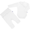 Dviejų dalių kūdikių rinkinys New Baby Stripes, baltas, dydis 80 (9-12 mėn.)