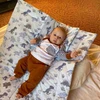 Dviejų pusių aksominis rinkinys vežimėliui New Baby Dreamcatcher pilkas