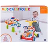 Edukacinis muzikinis vaikštynė baltai rožinis