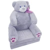 Eurobaby Zabawki Pliušinis minkštas žaislinis fotelis sofa pilkas DN15-0013