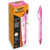 Gelinis rašiklis BIC Quick Dry 0,7 mm rožinis 12 vnt