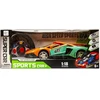 Geltonas nuotoliniu būdu valdomas sportinis automobilis su LED žibintais