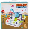 Interaktyvi kliūčių trasa su dinozaurų automobilėliais ir nusileidimu
