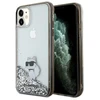 Apple iPhone 11 / XR Karl Lagerfeld dėklas Liquid Glitter Choupette (KLHCN61LKCNSK) skaidrus