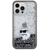 Karl Lagerfeld KLHCP13LLKCNSK iPhone 13 Pro / 13 6.1″ skaidrus kietas dėklas Liquid Glitter Choupette