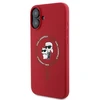 Karl Lagerfeld KLHMP16MSCMKCRHR iPhone 16 Plus 6,7″ raudonas kietas silikono dėklas Karl&Choupette Head