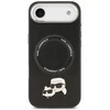 Karl Lagerfeld Karl & Choupette smeigtukų MagSafe dėklas, skirtas iPhone Air, juodas
