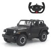Jeep Wrangler JL R/C mastelis 1:14 Rastar 79400 nuotoliniu būdu valdomas juodas automobilis