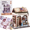 Jokomisiada Wooden 3D Dėlionė Series Bookstore building 148 elements lighting ZA6014