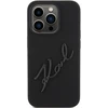 Karl Lagerfeld KLHCP15LSKSBMCK iPhone 15 Pro 6.1″ juodos spalvos kietas dėklas Silicone Karl Script