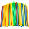 Konstrukcinės spalvotos plastikinės šiaudelės apie 900 vnt kibire