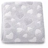 Kūdikių antklodė New Baby 80x90 cm pilka su širdelės raštu