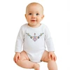 Kūdikių bodis su New Baby Folk Pattern gėlių raštu