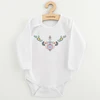 Kūdikių bodis su New Baby Folk Pattern gėlių raštu
