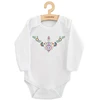 Kūdikių bodis su New Baby Folk Pattern gėlių raštu