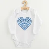 Kūdikių bodis su raštu New Baby Folk Pattern Mėlyna Heart