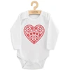 Kūdikių bodis su raštu New Baby Folk Pattern Raudona Heart