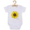 Kūdikių bodis su spauda New Baby Sunflower – trumpomis rankovėmis