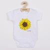 Kūdikių bodis su spauda New Baby Sunflower – trumpomis rankovėmis