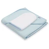 Kūdikių frotinis rankšluostis su gobtuvu New Baby BASIC 80x80 mėlynas