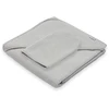 Kūdikių frotinis rankšluostis su gobtuvu New Baby BASIC 80x80 pilkas