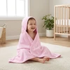 Kūdikių frotinis rankšluostis su gobtuvu New Baby 100x100 cm rožinis