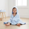 Kūdikių kilpinis rankšluostis su gobtuvu New Baby 100x100 cm mėlynas