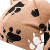 Kūdikių medvilninė kepurė su ausytėmis New Baby Paw garstyčių spalvos, dydis 56 (0-3 mėn.)