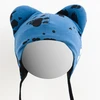 Kūdikių medvilninė kepurė su ausytėmis New Baby Paw mėlyna, dydis 56 (0-3 mėn.)