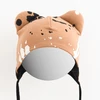 Kūdikių medvilninė kepurė su ausytėmis New Baby Paw garstyčių spalvos, dydis 56 (0-3 mėn.)