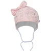 Kūdikių medvilninė kepurė su lanku New Baby NUNU rožinė, dydis 80 (9-12 mėn.)