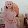 Kūdikių muslininis pončas New Baby Feeling rožinis, 80 cm, dydis M
