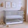 Lovytė su stalčiumi New Baby LILLY pilka