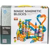 Magnetinės kaladėlės su rutuliukų trasa 188 spalvotos detalės