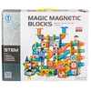 Magnetinių kaladėlių kamuoliukų trasos rinkinys 268 elementai