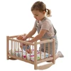Medinė lėlių lovelė-lopšys su patalyne Baby Mix meškiukai