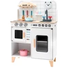 Medinė žaislinė virtuvėlė vaikams su priedais Montessori Baby Mix balta