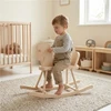 Medinis supamasis arkliukas vaikams Baby Mix natūralios spalvos