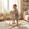 Medinis supamasis arkliukas vaikams Baby Mix natūralios spalvos