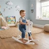 Medinis supamasis arkliukas vaikams Baby Mix baltas